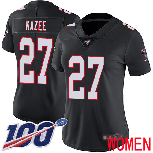 Atlanta Falcons Limited Black Women Damontae Kazee Alternate Jersey NFL Football #27 100th Season Vapor Untouchable